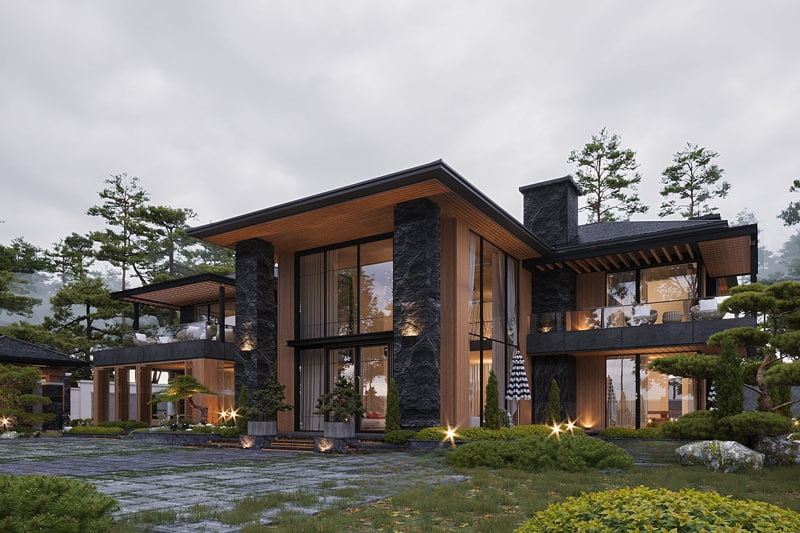 Biệt thự làm bằng gỗ Biệt thự làm bằng gỗ