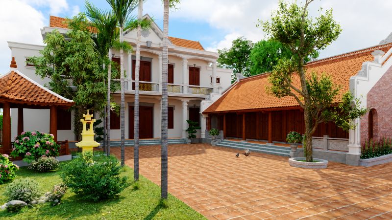 Các mẫu nhà gỗ năm gian