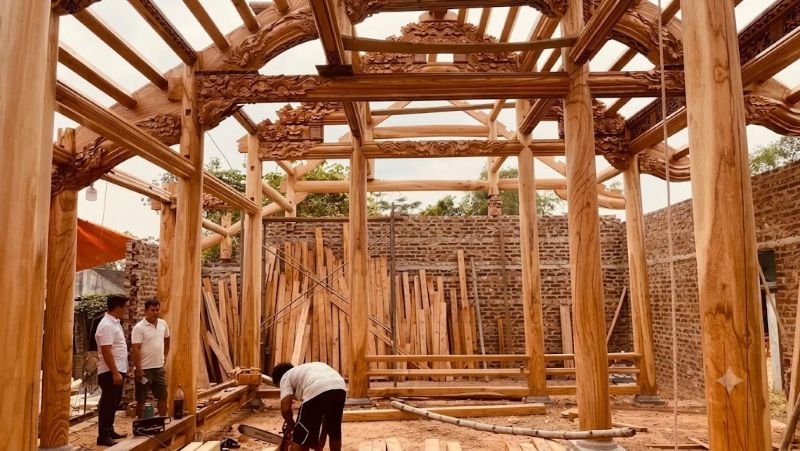 Hệ thống cột nhà gỗ Hệ thống cột nhà gỗ