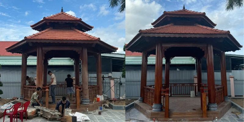 Làm nhà gỗ lục giác