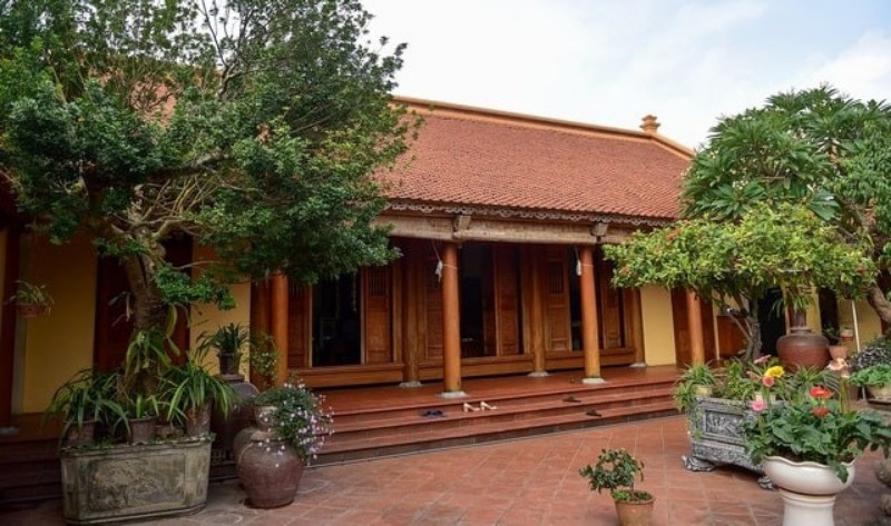 Mẫu nhà gỗ 5 gian 2 chái