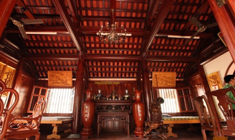 Mẫu trần nhà bằng gỗ đẹp