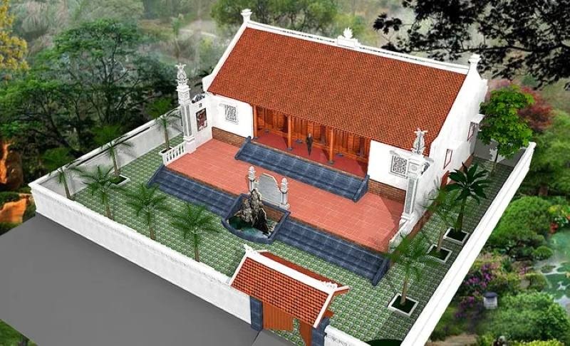 Nhà gỗ 5 gian 2 chái truyền thống