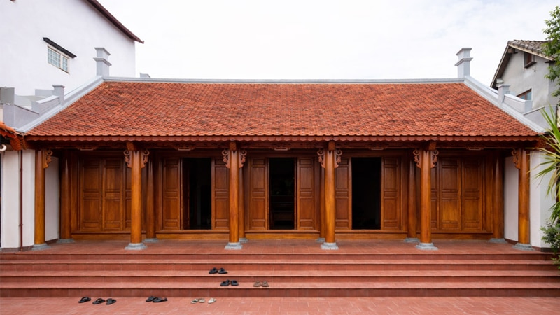 Nhà gỗ 5 gian kiến trúc cổ truyền