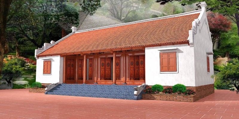 Nhà gỗ năm gian 2 chái