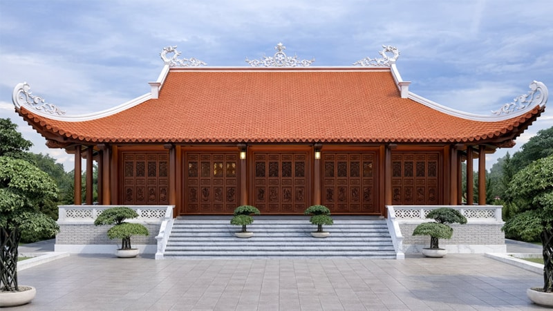 Nhà gỗ năm gian