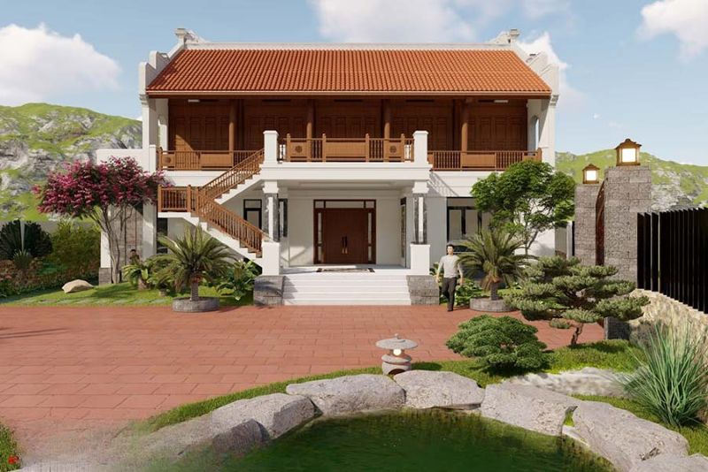 Nhà gỗ trên tầng 2
