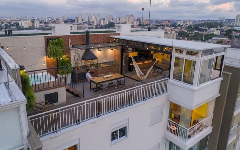 Nhà gỗ trên tầng thượng