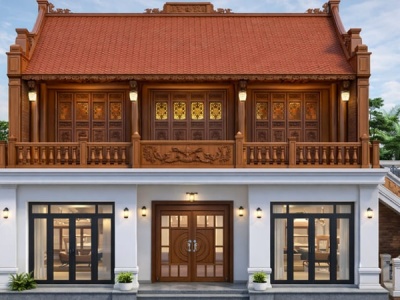 Nhà gỗ 3 gian 2 tầng: Xu hướng nhà ở cao cấp đậm bản sắc Việt